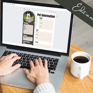 Pet Information Sheet - Canva Template - Pet Sitting (dog) - Etsy