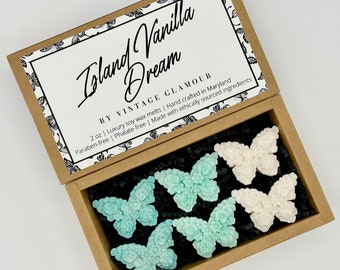 Butterfly Soy Wax Melts Gift Box | Island Vanilla Dream Scent