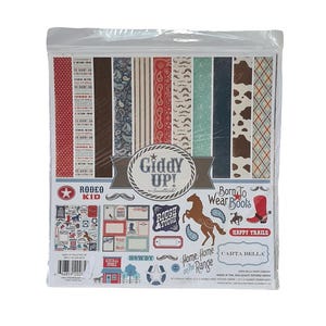 CARTA BELLA Giddy Up! Scrapbook Paper Pack (2013) Discontinued Scrapbooking Papers (#H202)