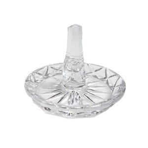 Violetta Ring Dish, Hair Tie Holder, Vintage Genuine Lead Crystal Ring Holder (#H1293)