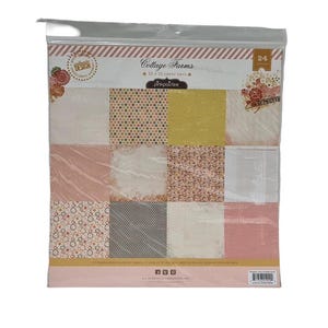 PINK PAISLEE Cottage Farms Scrapbook Paper Pack (2013) Retired 12x12 inch Scrapbooking Papers (#H203204)