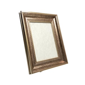 Vintage Gold Wood 6x8 inch Photo Frame, Wooden Hang or Stand Photo Frame with Glass (#H235)