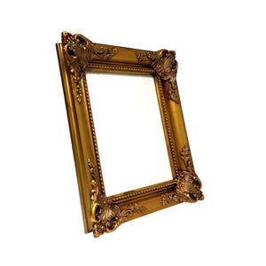 Ornate Vintage Large Gold Wooden Frame, Hang or Standing for 8x10 Photos, Artwork or Decorative Prints (#H250)