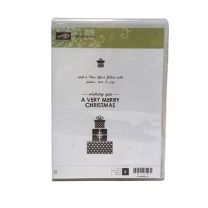 Wishing You, Stampin Up USA Rubber Stamp Set of 4 Stamps Rubber Cling Mount, Christmas, New Year (#H128)