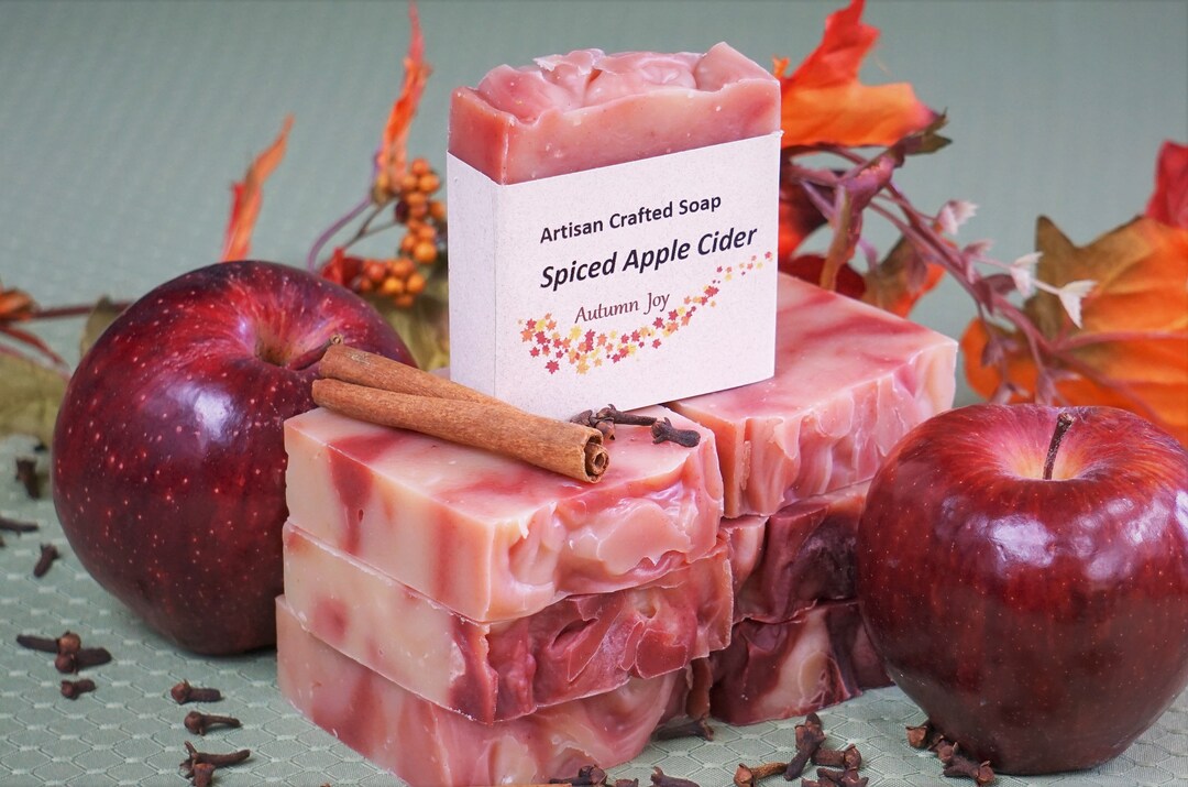 Apple Spiced Cider Soap Allnatural, Vegan, Cold Process, Organic, Essential Oils of Cinnamon