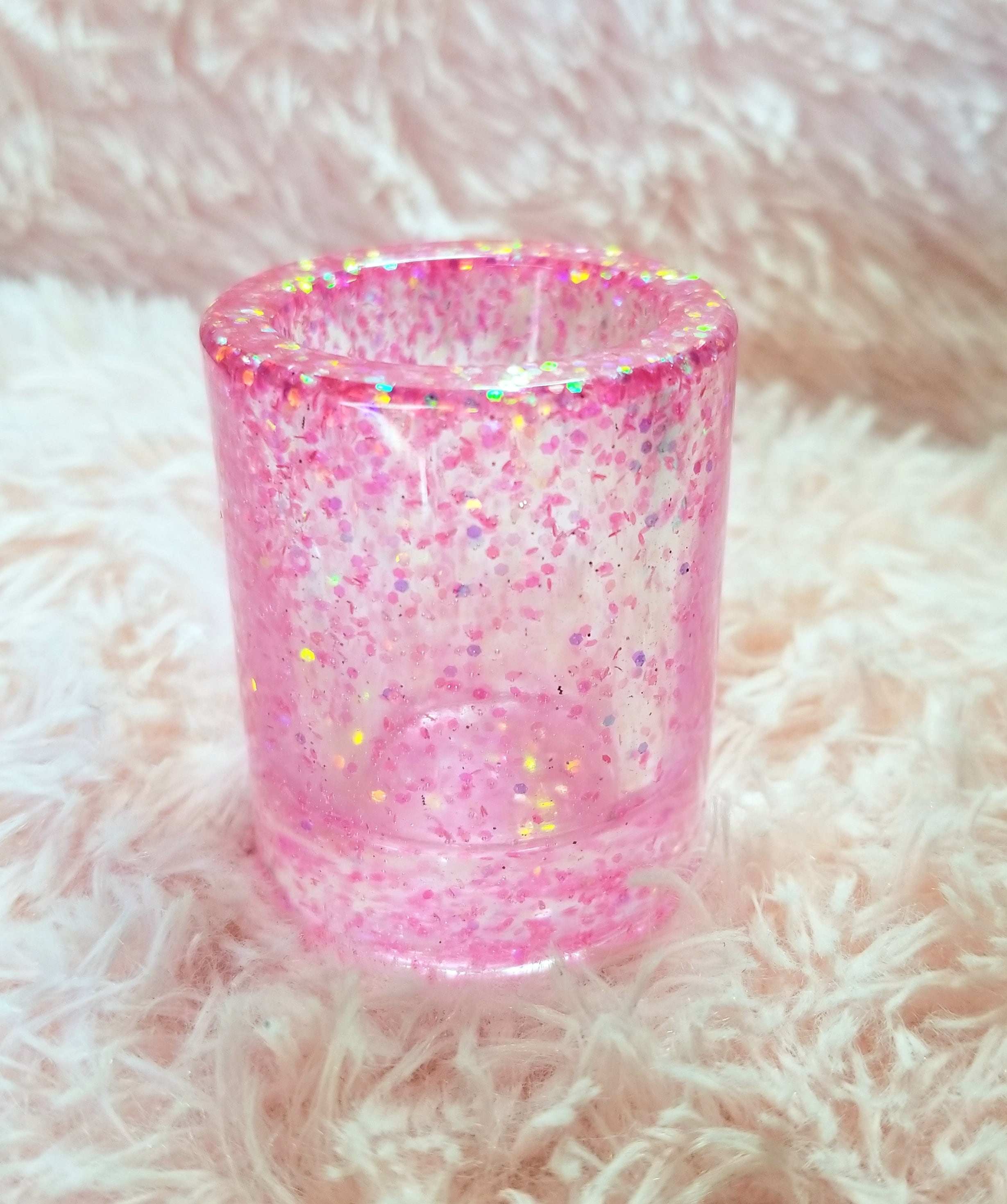 Pink Glitter Shot Glass Etsy