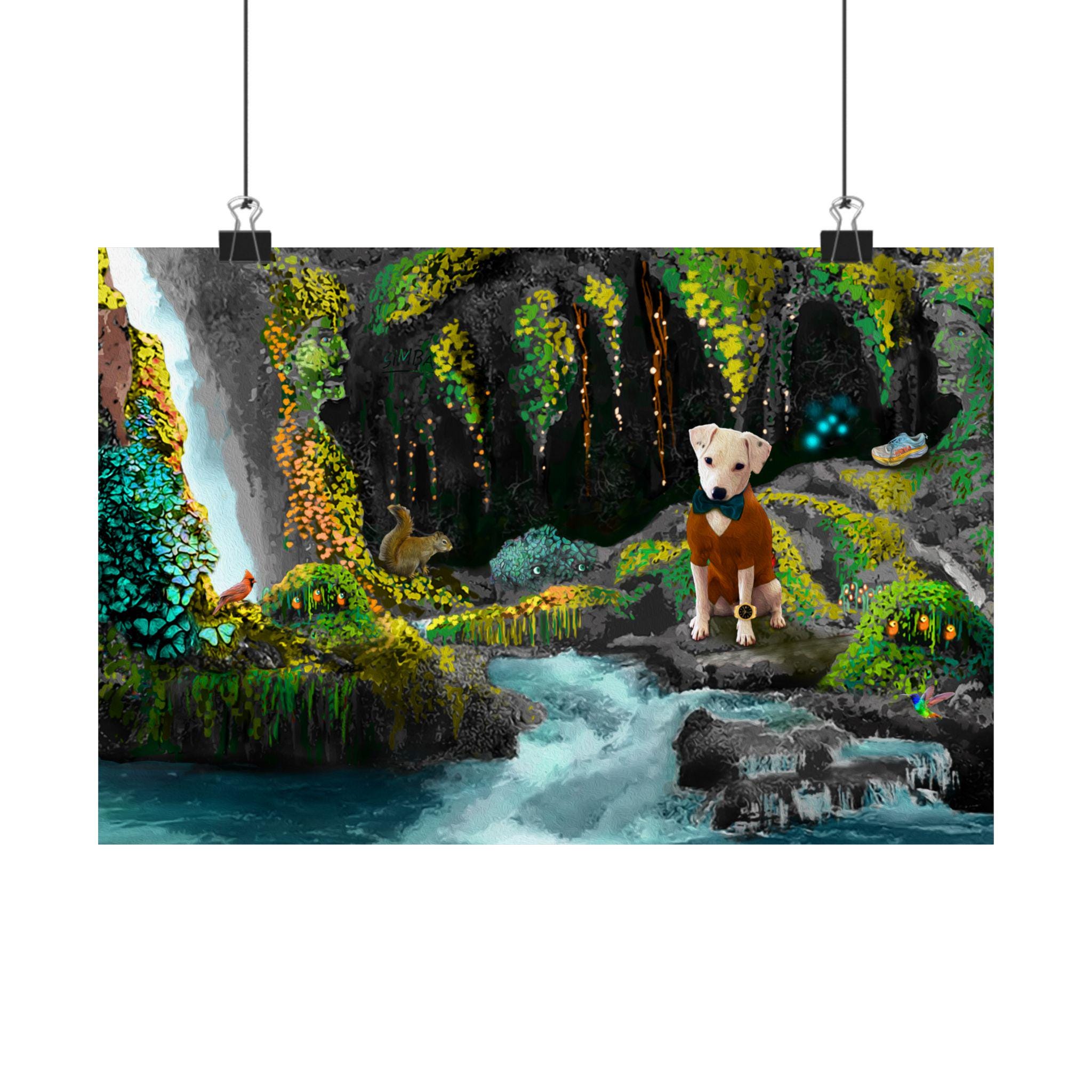 Personalisiertes Haustier Kunst auf Leinwand Individueller Haustier Kunstdruck Fantasy Einzigartiges Haustier Fantasy Haustier Portrait Individuelle Kunst Ihres Hundes oder Ihrer Katze Haustier Geschenk