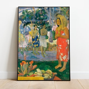 Cartel de Paul Gauguin, Ave María, Impresión de arte de Paul Gauguin, Cartel de la exposición Gauguin, Impresión digital, Arte moderno, Impresión descargable