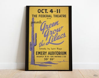 Vintage Advertising Poster, Vintage Theatre Poster, Vintage Poster, Digital Art, Gallery Wall Art, Retro Poster, Digital Download
