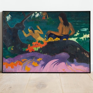 Paul Gauguin Poster, By the Sea, Paul Gauguin Art Print, Gauguin Exhibition Poster, Digital Print, Modern Art, Downloadable Print