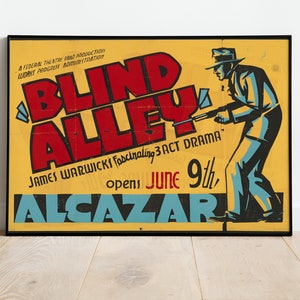 Vintage 1930er Jahre Werbeplakat, Vintage Fotografie, Vintage Theater Poster, digitale Kunst, Galerie Wandkunst, Retro Poster, digitaler Download