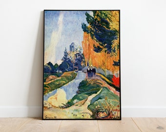 Paul Gauguin Poster, Les Alyscamps, Paul Gauguin Art Print, Gauguin Exhibition Poster, Digital Print, Modern Art, Downloadable Print