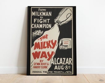 Vintage Advertising Poster, Vintage Theatre Poster, Vintage Poster, Digital Art, Gallery Wall Art, Retro Poster, Digital Download