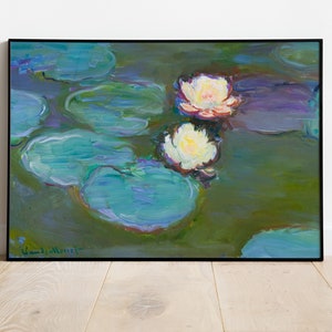 Monet Flower Print, Nympheas, Claude Monet Poster, Monet Art Print, Exhibition Wall Art, Classic Painting, Digital Art Print