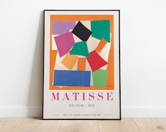 Henri Matisse The Snail Print, Abstract Printable Wall Art, Matisse Exhibition Poster, Contemporary Art, Digital Art Print