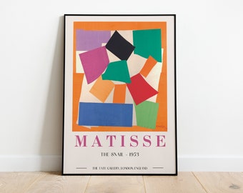 Henri Matisse The Snail Print, Abstract Printable Wall Art, Matisse Exhibition Poster, Contemporary Art, Digital Art Print