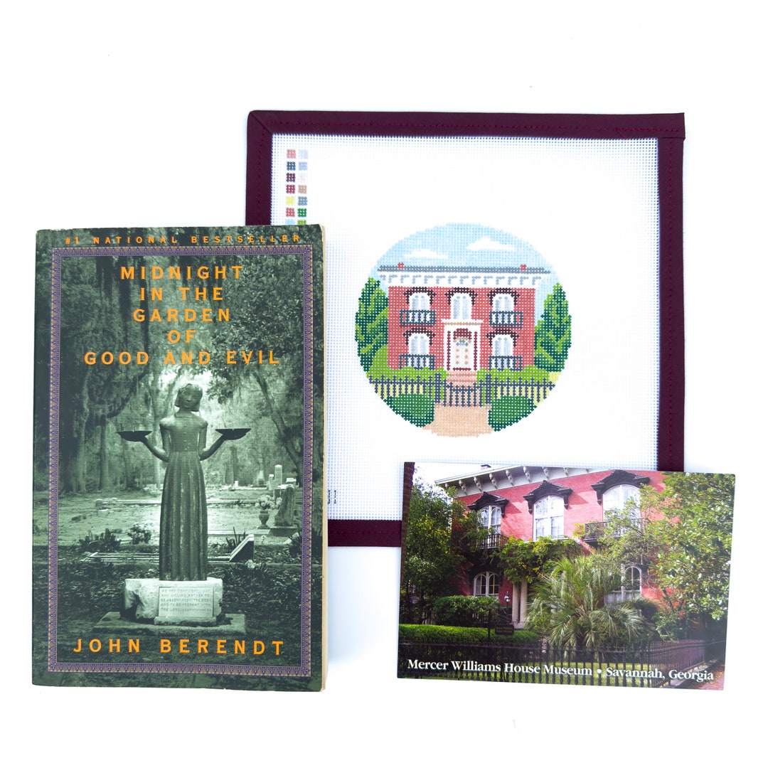 Savannah Mercer House 4 Round Needlepoint Canvas Hand Painted Etsy