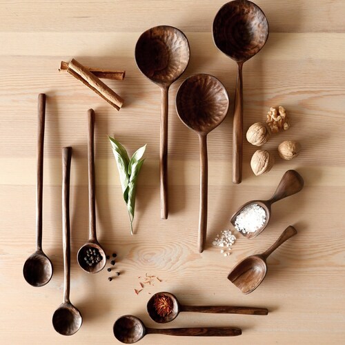 Walnut Handcarved Cooking Spoon Handmade Wooden Spoon Housewarming Gift Christmas Gift