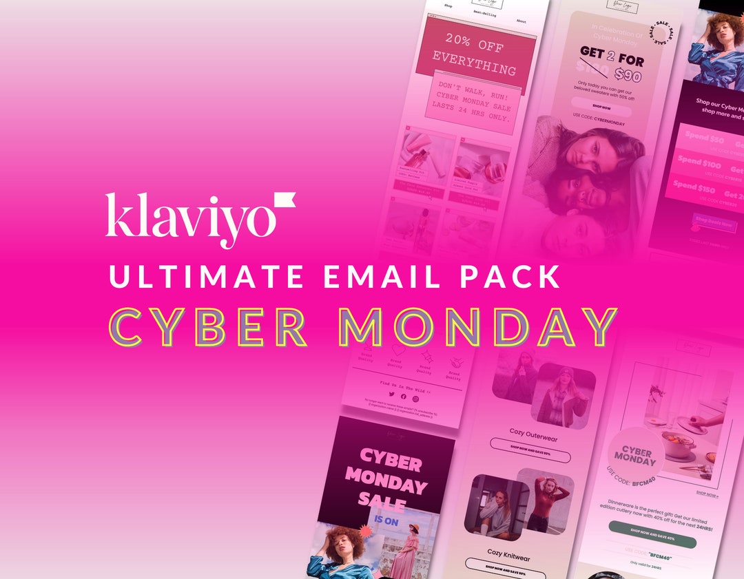 Klaviyo Cyber Monday Email Templates Bundle BFCM