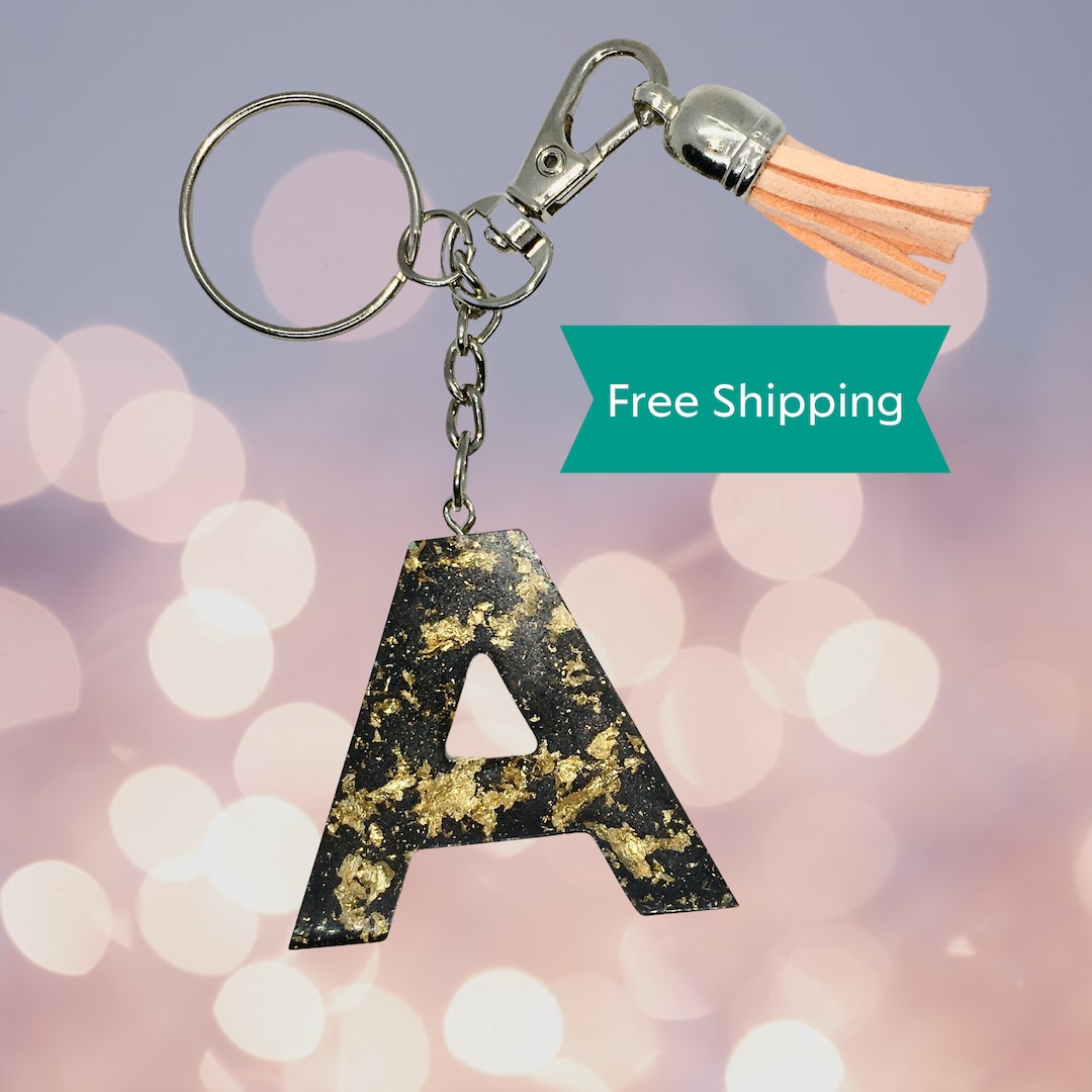 Initial Letter Key Ring Chain, Alphabet Chain Fob Purse, Handbag Tassel ...