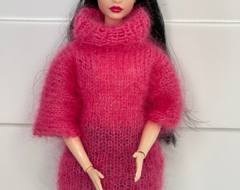 Oversize doll sweater pink silkmohair