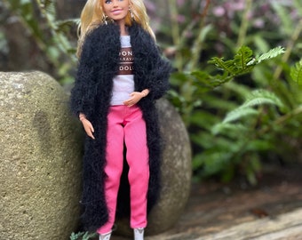 MAXI Cardigan for doll black