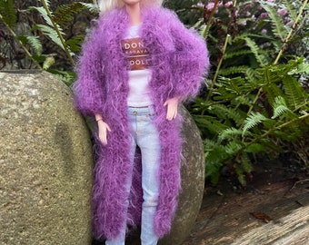 MAXI Cardigan for doll purple