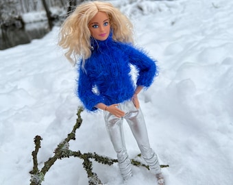 sweater for doll blue Spectacular