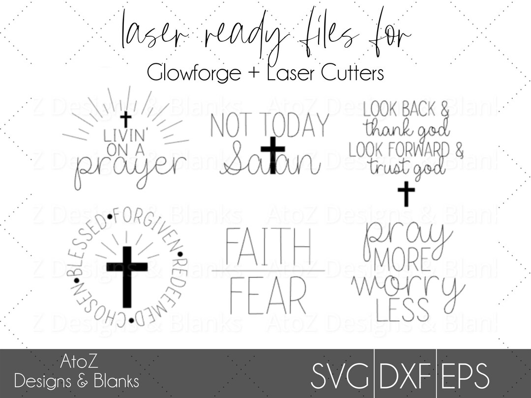 Wristlet Keychain SVG Bundle Christian Sayings Set of 6, Laser Score