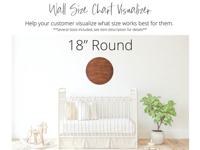 Nursery Sign Size Chart Wall Art Size Chart Crib Mock Up Etsy Canada