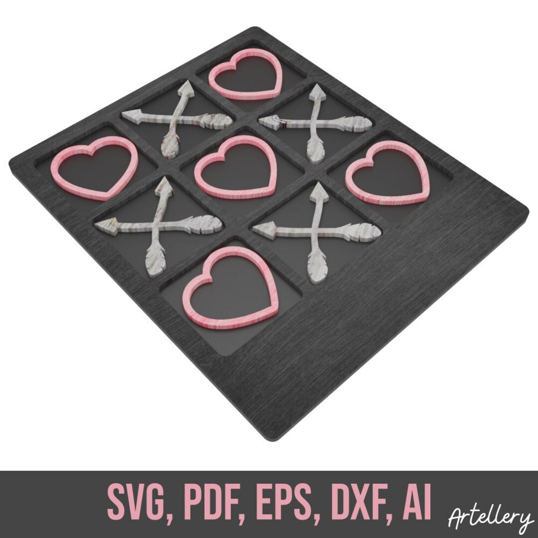 Tic Tac Toe Svg, Cut Only Valentine Svg, Valentine's Day Svg, Classmate ...