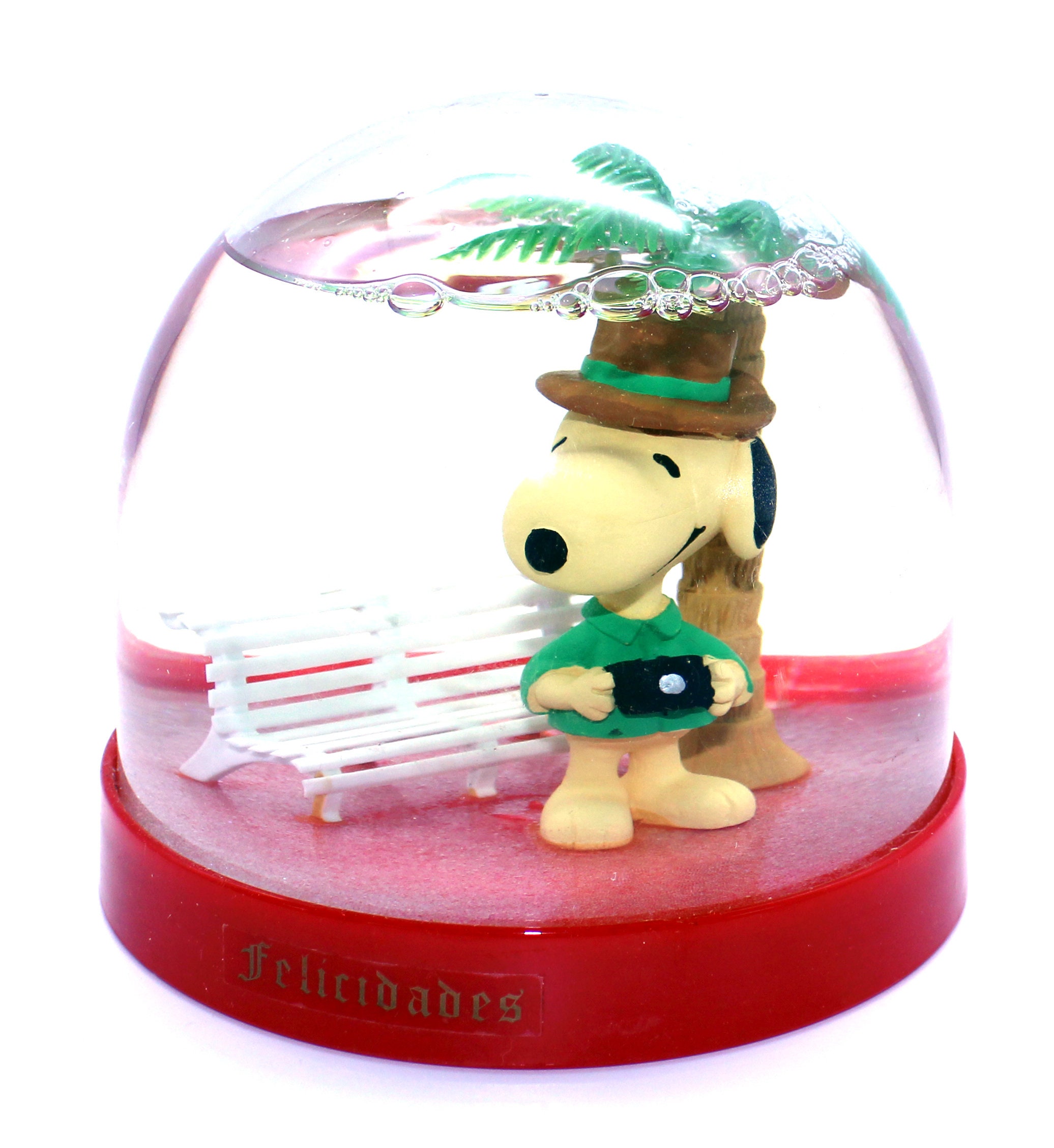 Snoopy Snow Dome (Snow Globe) "Snoopy as a Tourist" from Comics Spain