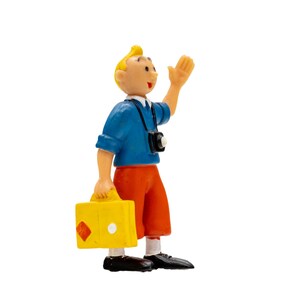 Tintin and Snowy, Tintin with suitcase, PVC figure, comics, Spain image 4