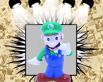Super Mario plastic (hard plastic) figure "Luigi" by Nintendo (1994)