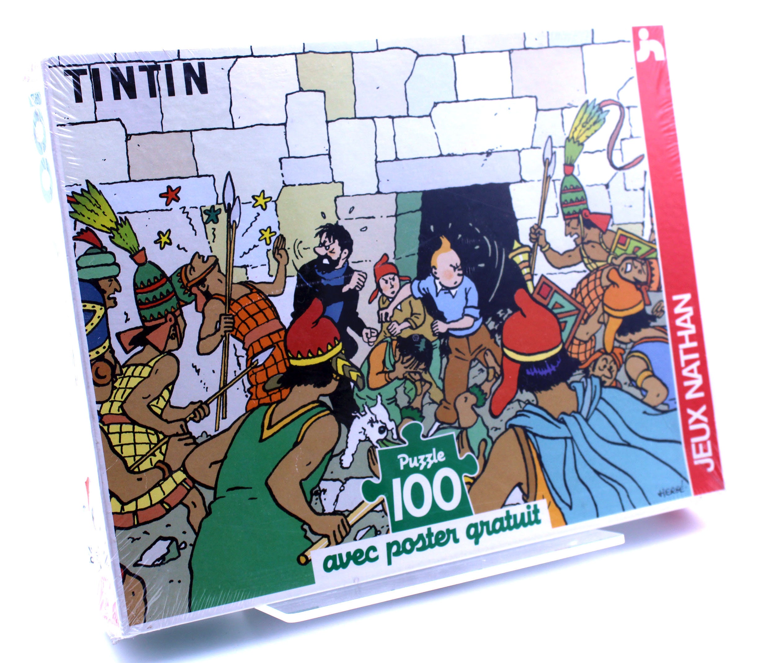Jeux Nathan Tintin Puzzle Poster: Calculus Affair Bordurian Agents 100%  Complete 60 Piece Jigsaw Herge 