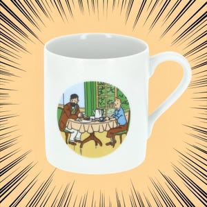 Tintin Porcelain Mug - &quot;Breakfast at Mühlenhof Castle&quot;