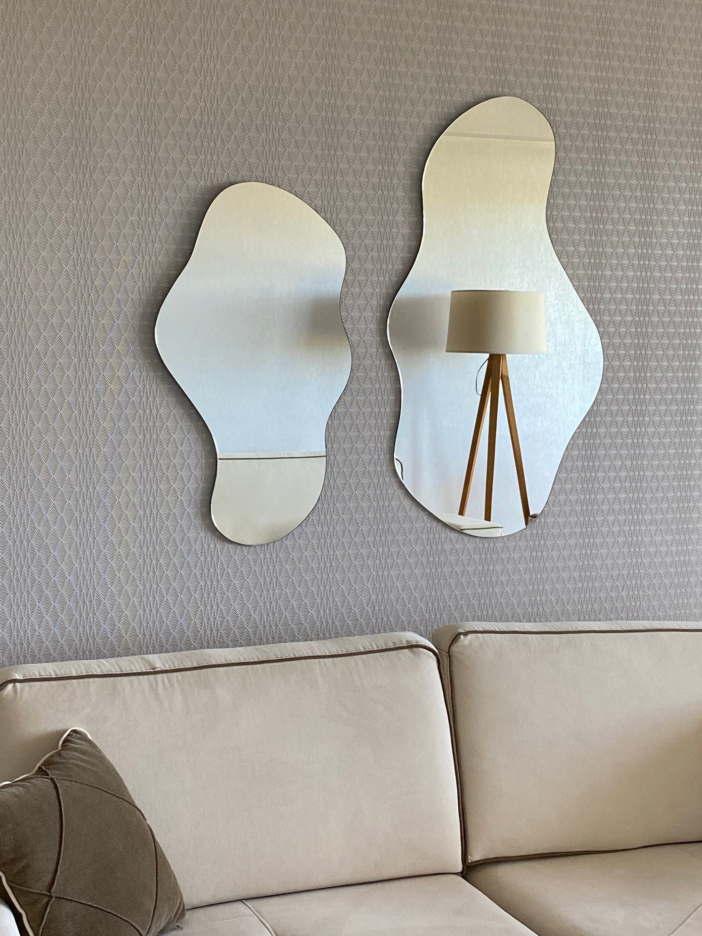 Asymmetrical Mirror/ Irregular Mirror/ Full Length Mirror/ Decorative Wall Mirror/ Abstract Mirror