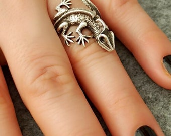 JAJAFOOK Women¡¯s Vintage Cute Cats Eye Gecko Animal Rings Cocktail Statement Finger Ring Rose Gold JAJAFOOK Women¡¯s Vintage Cute Cats Eye Gecko Animal Rings Cocktail Statement Finger Ring Rose Gold
