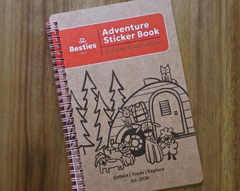 Reusable Sticker Collector Book for Dog Lovers | Reusable Sticker Album, Sticker Storage Book, Travel Adventure Sticker Collection Gift