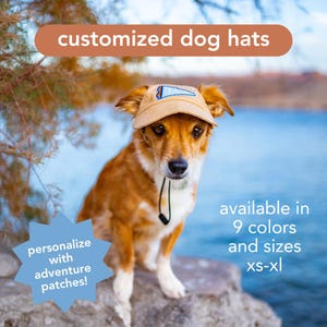 Personalized Dog Baseball Cap with Custom Patches - Adjustable Summer Hat for Small to X-Large Breeds, Perfect Dog Gift