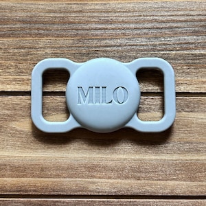 AirTag Pet Collar Holder | Dog Collar Air Tag Case | Dog ID Name Tag | Pet Air Tag Case | Silicone Air Tag Case | Pet Collar Tag | Pet Tag