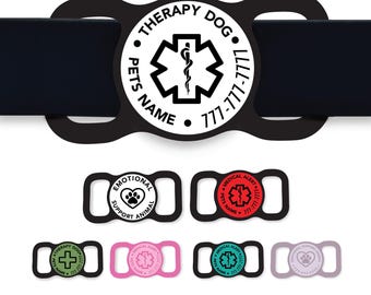Emergency Alert Slim Slide-On Silicone Pet ID Tag | Custom Pet Tag | Lightweight and Jingle-Free