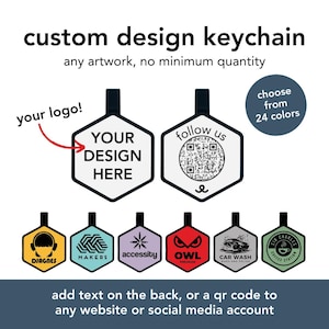 Custom Logo Silicone Keychain: Personalized Brand Gifts, QR Code Option