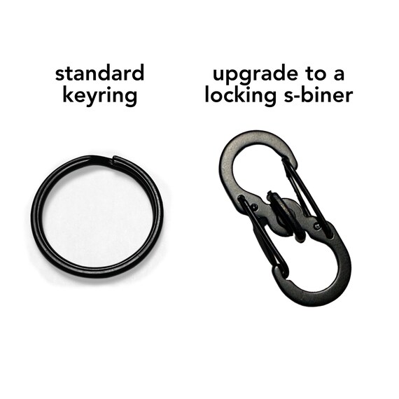 Extra-small Locking Black S-biner Carabiner Clip Key Ring for Dog