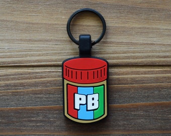 Peanut Butter Custom Silicone Dog Tag | PB Dog ID Tag | Quiet Dog Tag | Durable Pet ID | Pet Name Tag | Dog Collar Tag | Engraved Pet Tag