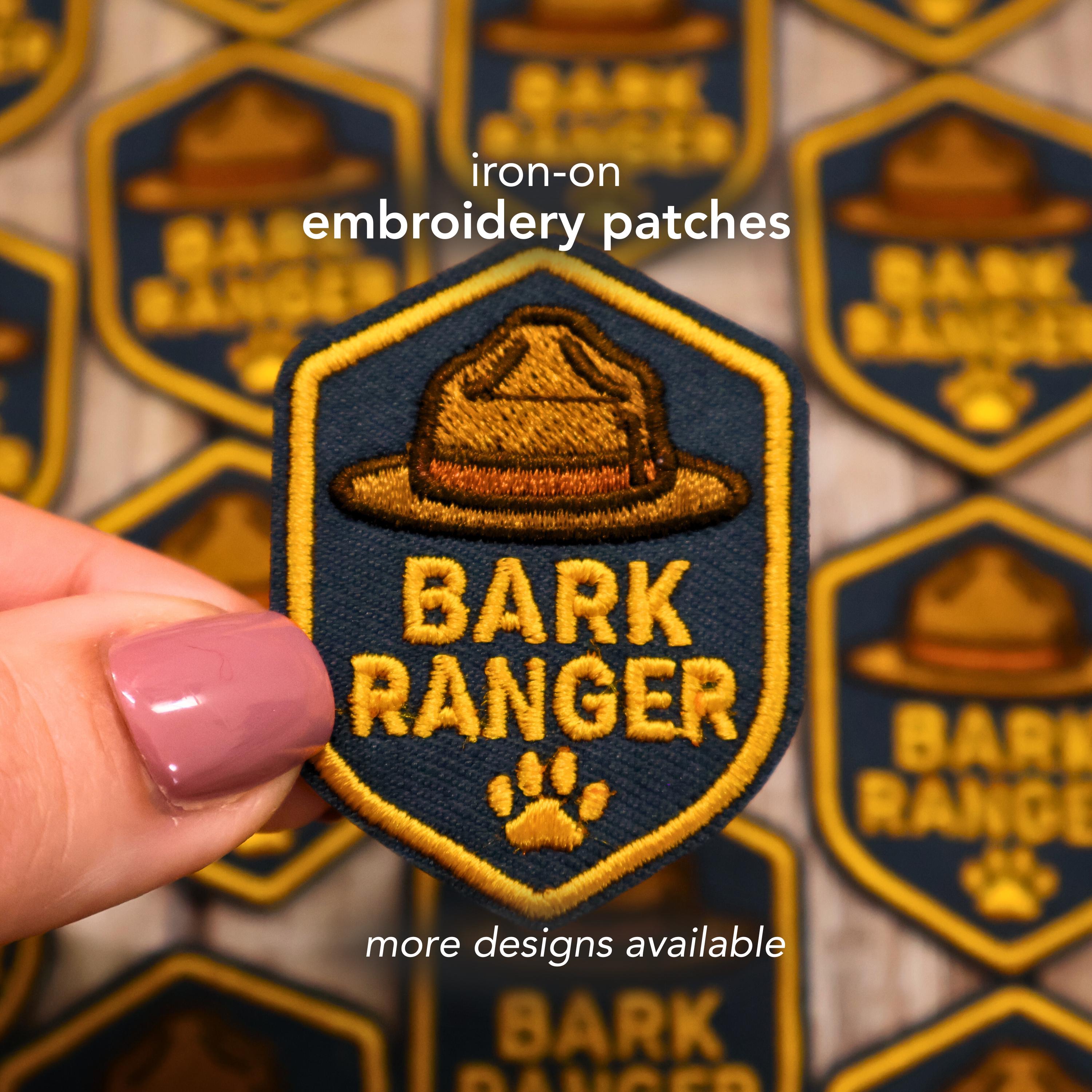 Bark Ranger Iron-on Patch | Embroidered Dog Bandana Patch | Scout Merit ...