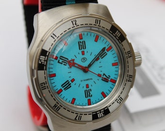 VOSTOK AMPHIBIAN -CHERNOBYL-Military- Automat 20atm-16033B-soviet-russian
