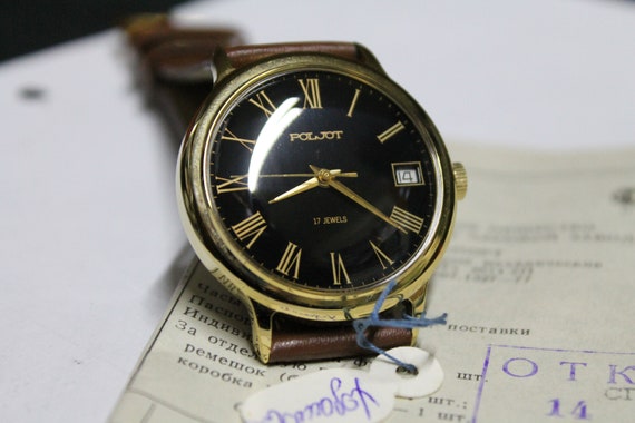 Poljot Calendar - Gold Plated - Rare - Vintage 90… - image 1