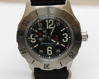 Wostok Komandirskie-Automatikuhr Sowjetisch-Russischer Classic-Diver-350748