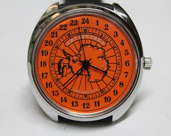 Sowjetische Raketa 24H - ANTARCTIKA-Mechanische Uhr - Vintage Einzigartige Uhr der UdSSR - Militär